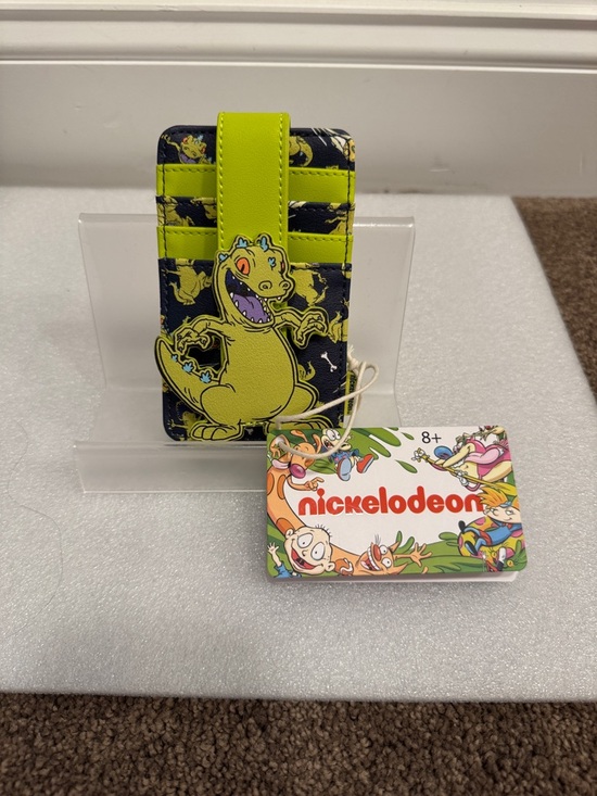 Nickelodeon Accessories - Loungefly Nickelodeon Rugrats reptar card holder wallet NWT